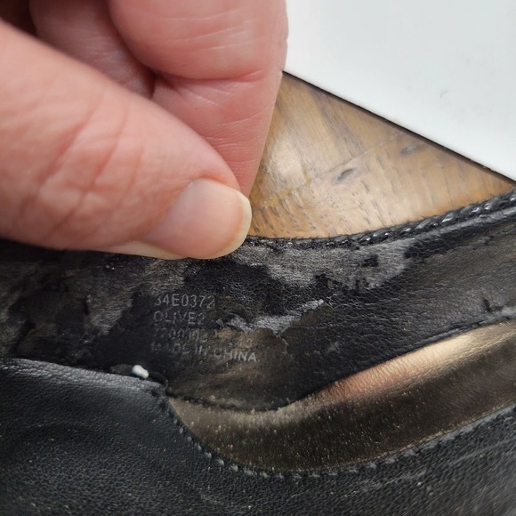 Calvin‎ Klein Olive 2 Leather Heels-Black-Women's 9.5 - Picture 9 of 10